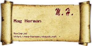 Mag Herman névjegykártya
